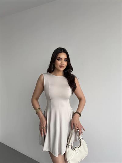 Poliamid Barrel Pileli Elbise