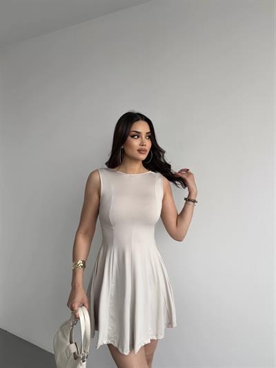 Poliamid Barrel Pileli Elbise