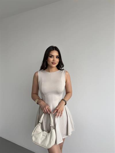 Poliamid Barrel Pileli Elbise