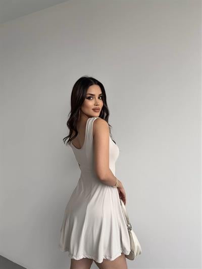 Poliamid Barrel Pileli Elbise