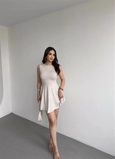 Poliamid Barrel Pileli Elbise