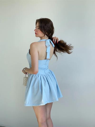 Poplin Halter Elbise