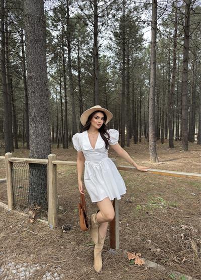 Poplin Yaka Dantel Elbise