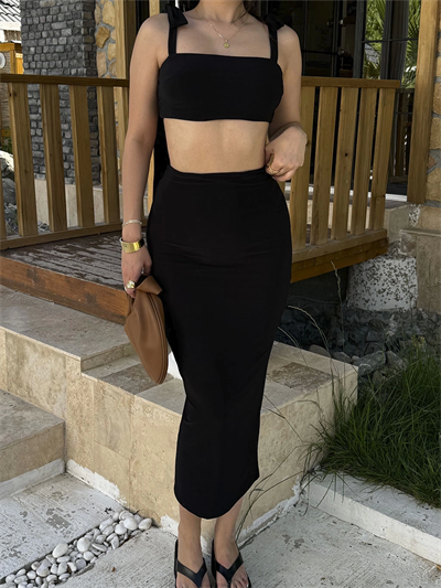 Sandy Crop Bağlamalı Takım