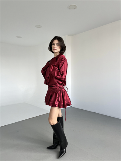 Saten Elvis Gömlek Elbise