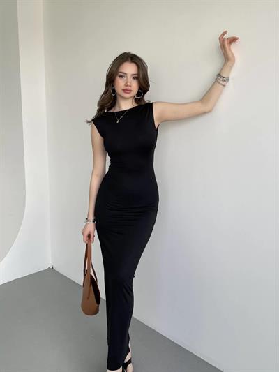 Sırt Dekolte Poliamid Elbise