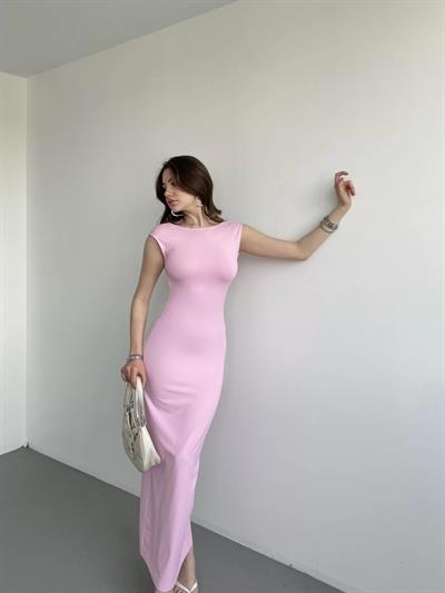 Sırt Dekolte Poliamid Elbise