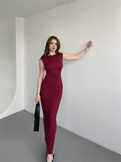 Sırt Dekolte Poliamid Elbise