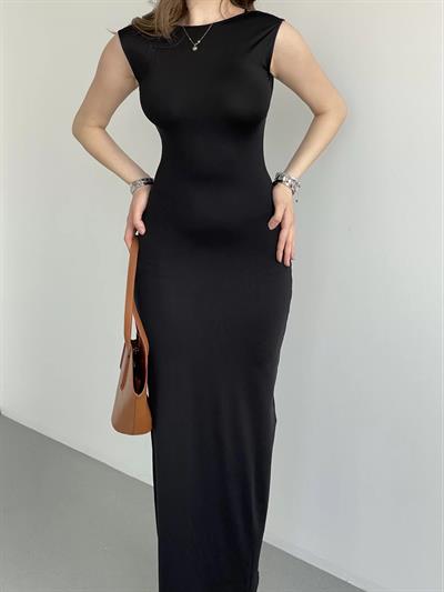 Sırt Dekolte Poliamid Elbise