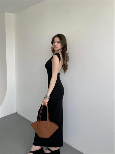 Sırt Dekolte Poliamid Elbise