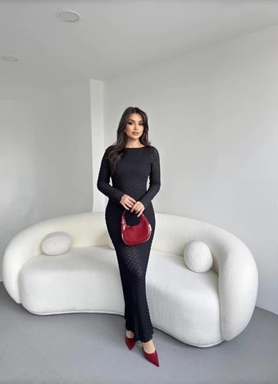 Sırt Dekolteli Dantel Elbise