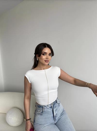 Sırt Dekolteli Monia Crop