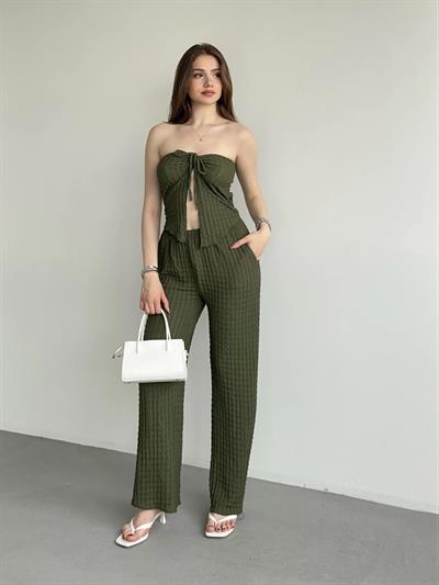 Straplez Büzgü Gofre Takım