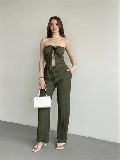 Straplez Büzgü Gofre Takım