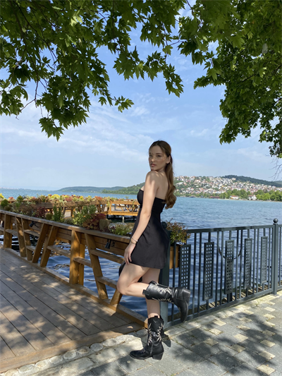 Straplez Poliviskon Elbise