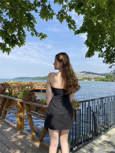 Straplez Poliviskon Elbise