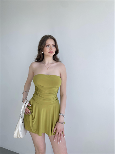 Straplez Şortlu Sandy Elbise