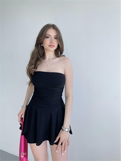 Straplez Şortlu Sandy Elbise