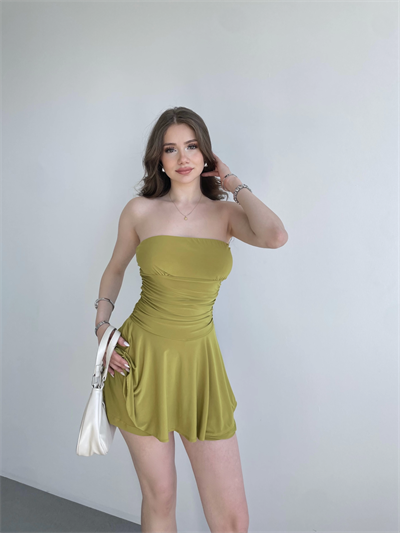 Straplez Şortlu Sandy Elbise
