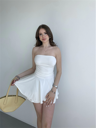 Straplez Şortlu Sandy Elbise