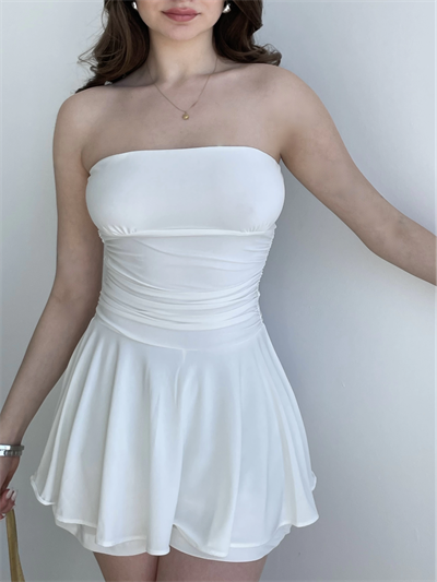 Straplez Şortlu Sandy Elbise