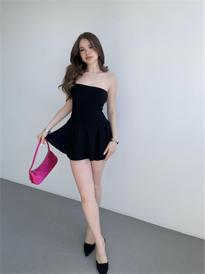 Straplez Şortlu Sandy Elbise