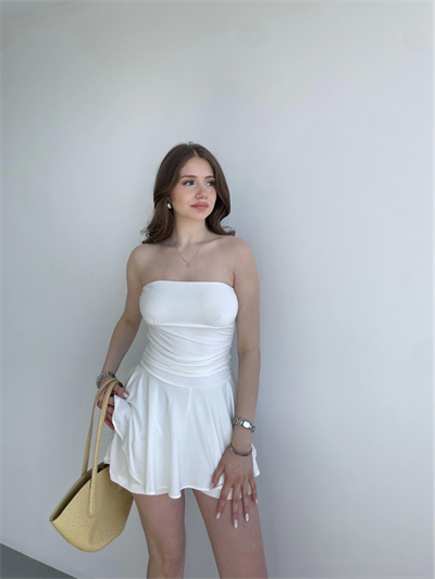 Straplez Şortlu Sandy Elbise