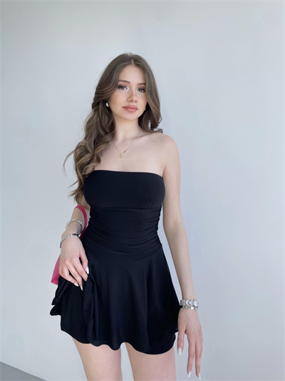 Straplez Şortlu Sandy Elbise