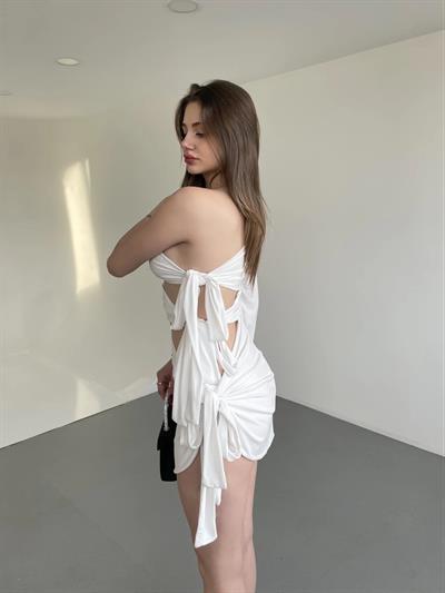 Tek Omuz Bağlamalı Elbise