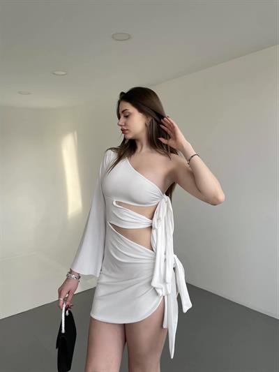 Tek Omuz Bağlamalı Elbise