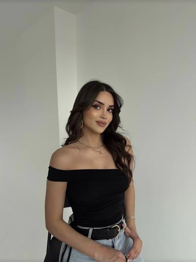 Tek Omuz Büzgülü Crop