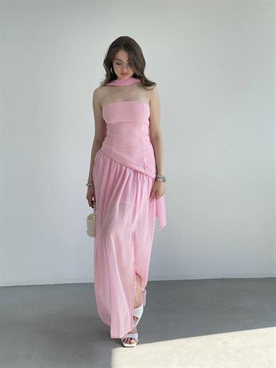 Tül Astarlı Tasarım Elbise