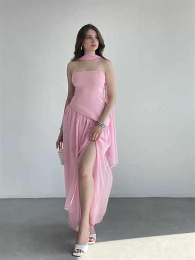 Tül Astarlı Tasarım Elbise