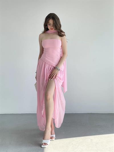 Tül Astarlı Tasarım Elbise