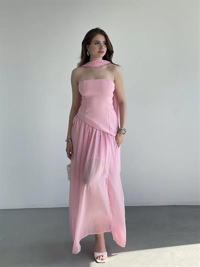 Tül Astarlı Tasarım Elbise