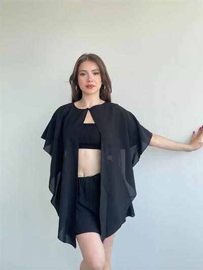 Üçlü Şifon Etek Takım