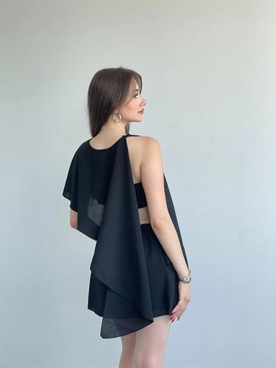 Üçlü Şifon Etek Takım