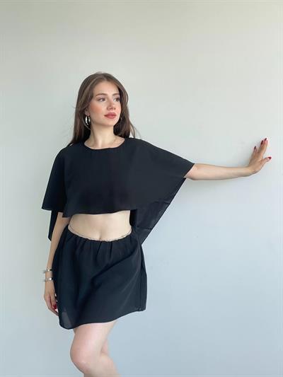 Üçlü Şifon Etek Takım