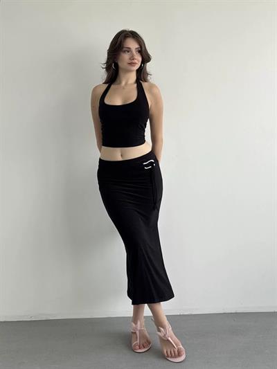 Yan Tokalı Uzun Etek