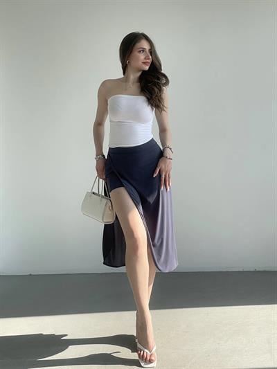 Yırtmaçlı Sandy Astarlı Etek