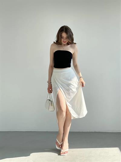 Yırtmaçlı Sandy Astarlı Etek