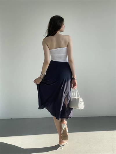 Yırtmaçlı Sandy Astarlı Etek