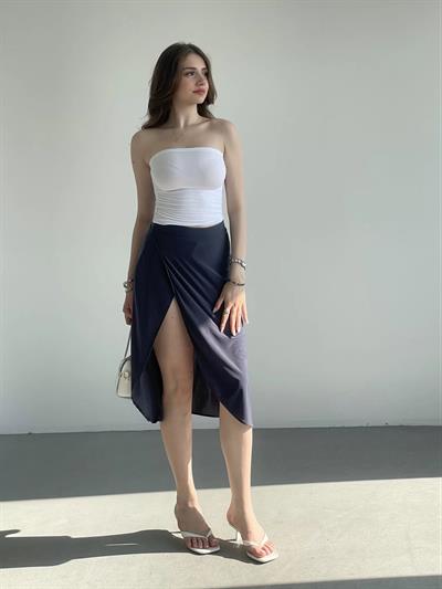 Yırtmaçlı Sandy Astarlı Etek