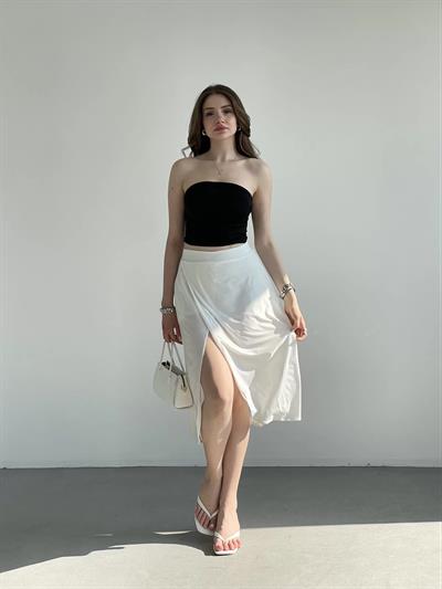 Yırtmaçlı Sandy Astarlı Etek