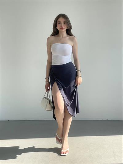 Yırtmaçlı Sandy Astarlı Etek