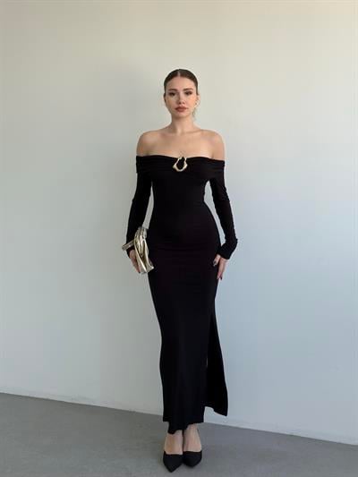 Büzgü Tokalı Madonna Elbise