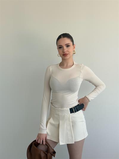 Kemerli Premium Şort Etek