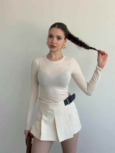 Kemerli Premium Şort Etek