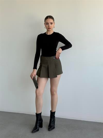 Kemerli Premium Şort Etek