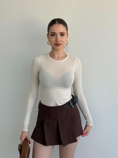 Kemerli Premium Şort Etek